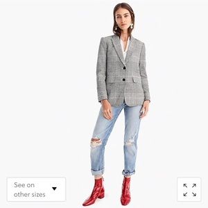 J. Crew oversized glenplaid blazer